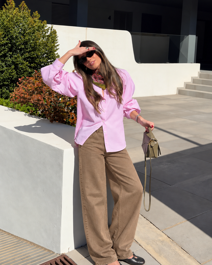 Mariana | Pantalón wide leg khaki