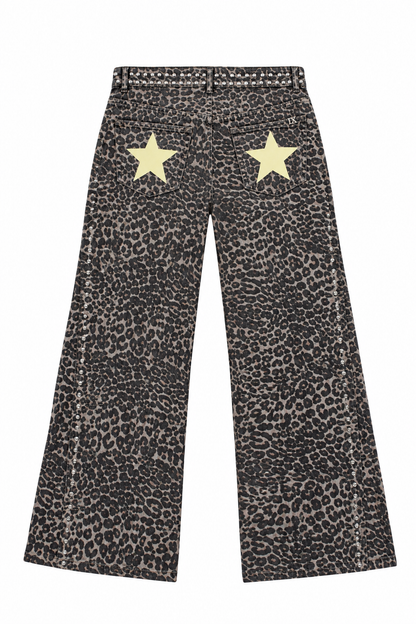 Paola | Pantalón wide leg animal print leopardo
