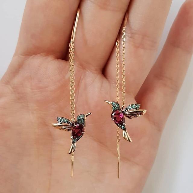 Miranda | Pendientes con forma de colibrí