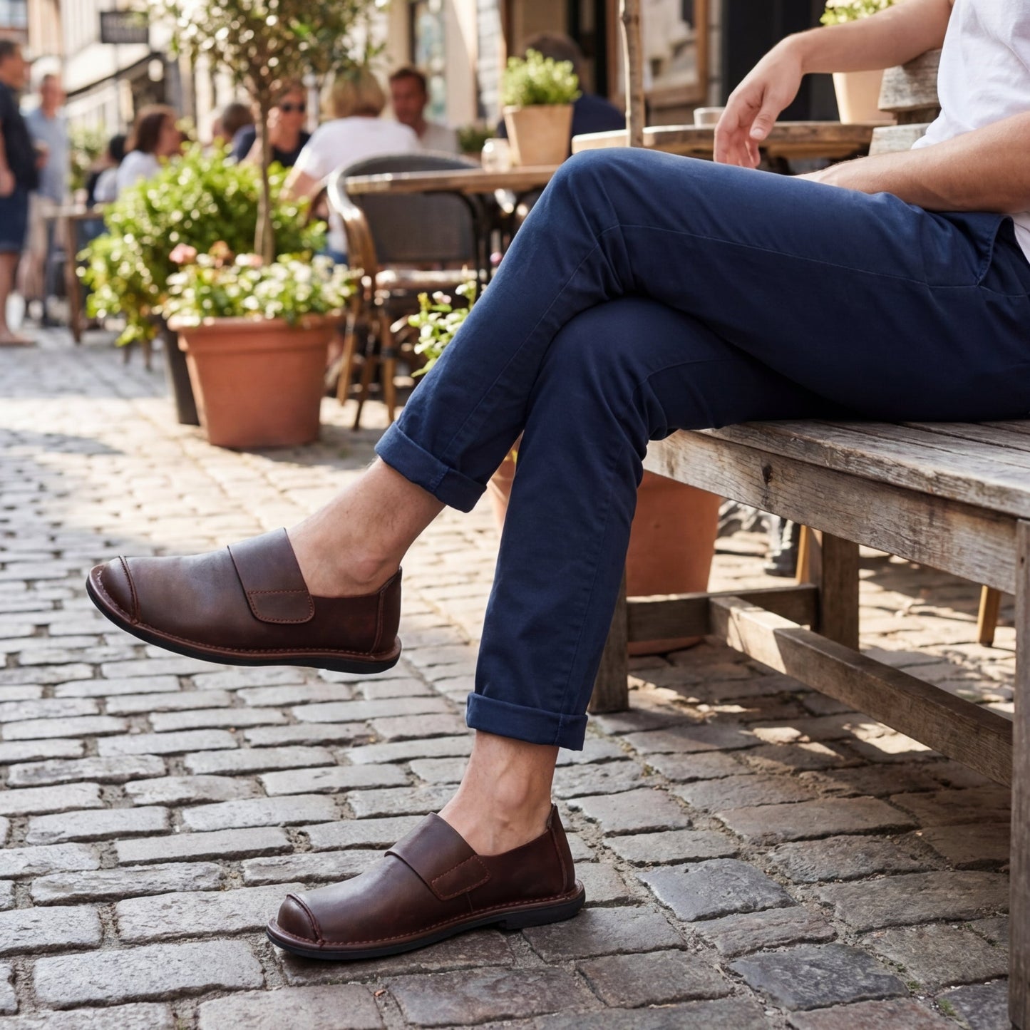 LAURENT MONACO | LOAFER ÉLÉGANT AVEC UN DE SANGLE MINIMAL POUR HOMMES