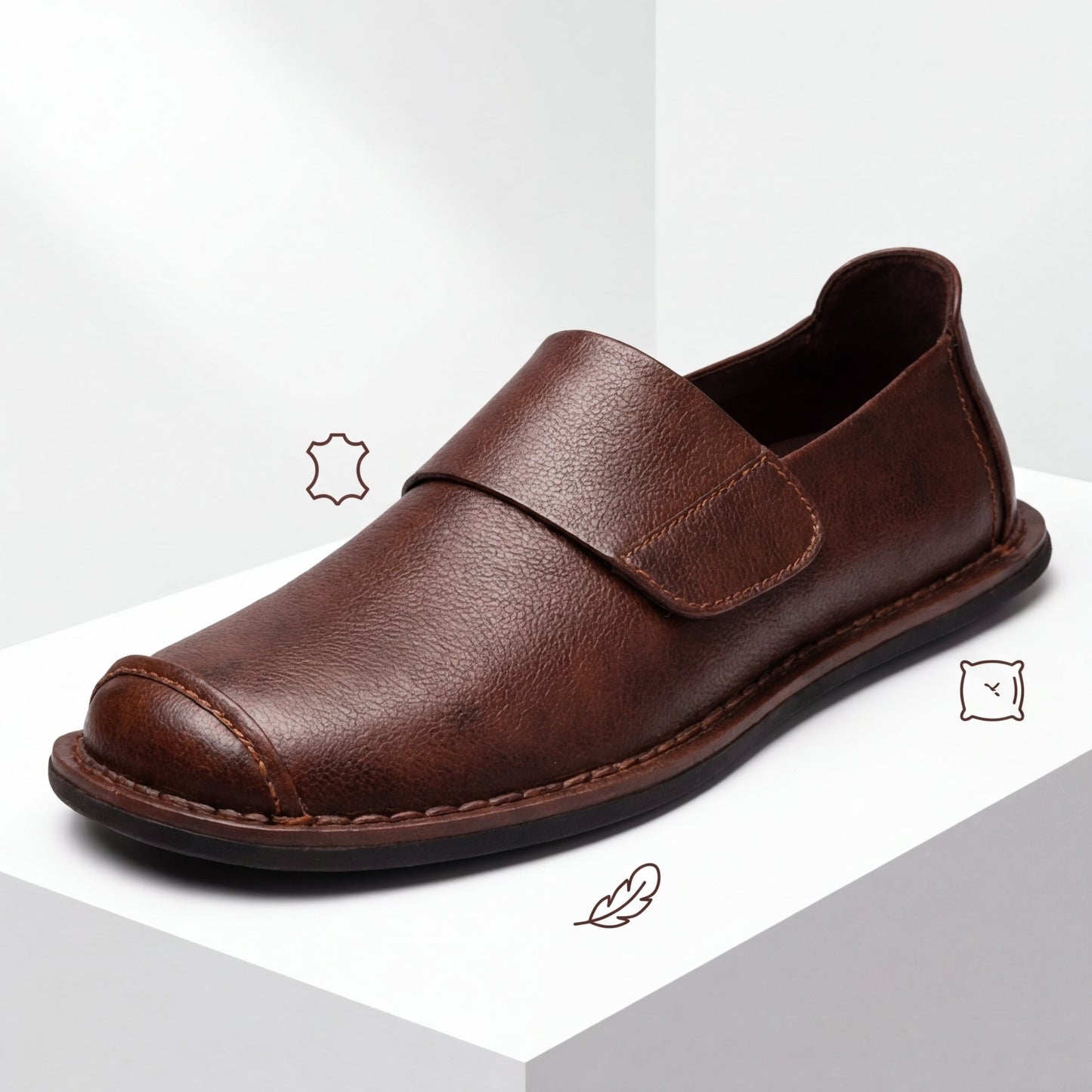 LAURENT MONACO | LOAFER ÉLÉGANT AVEC UN DE SANGLE MINIMAL POUR HOMMES