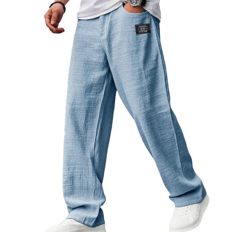 LAURENT MONACO | PANTALON EN MÉLANGE DE LIN POUR HOMMES