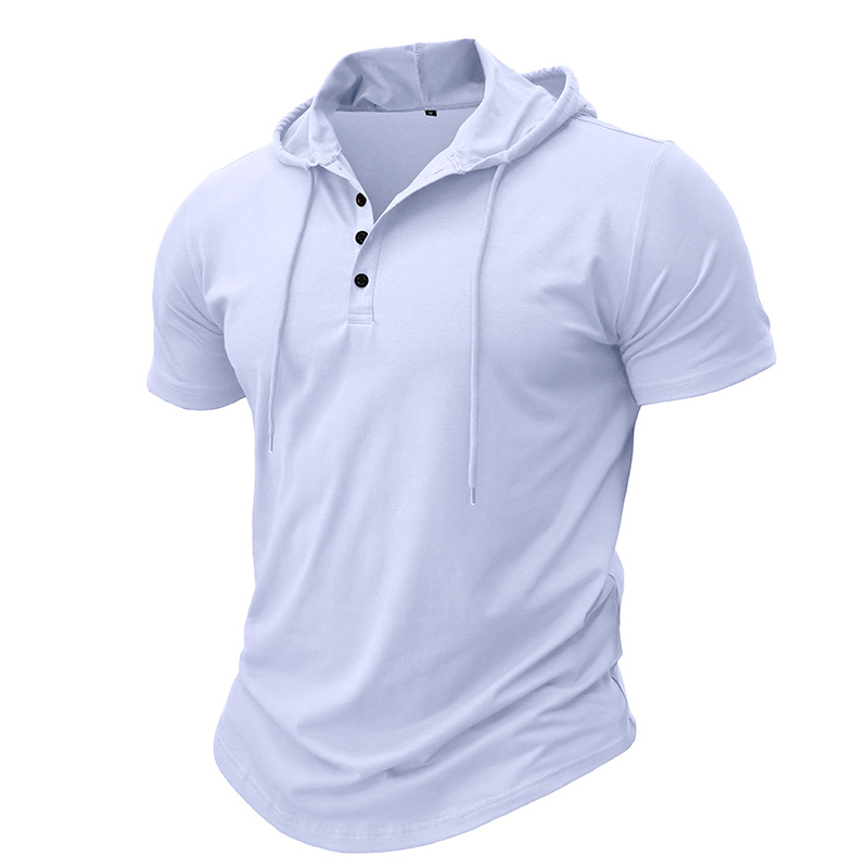 LAURENT MONACO | CHEMISE À MANCHES COURTES AVEC CAPUCHE POUR HOMMES