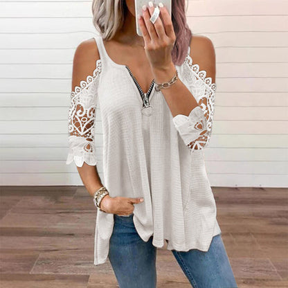 Victoria | Blusa de encaje con hombros descubiertos