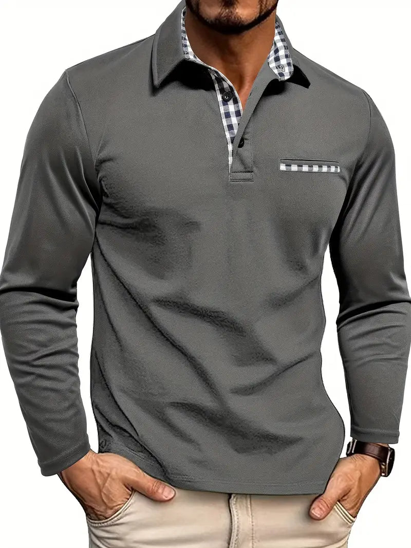 LAURENT MONACO | POLO À MANCHES LONGUES COUPE SLIM POUR HOMMES