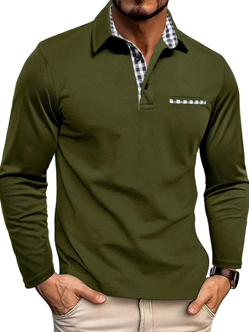 LAURENT MONACO | POLO À MANCHES LONGUES COUPE SLIM POUR HOMMES