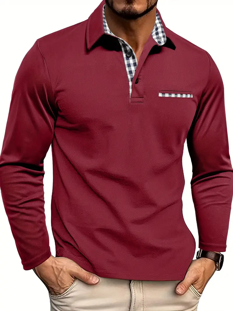 LAURENT MONACO | POLO À MANCHES LONGUES COUPE SLIM POUR HOMMES